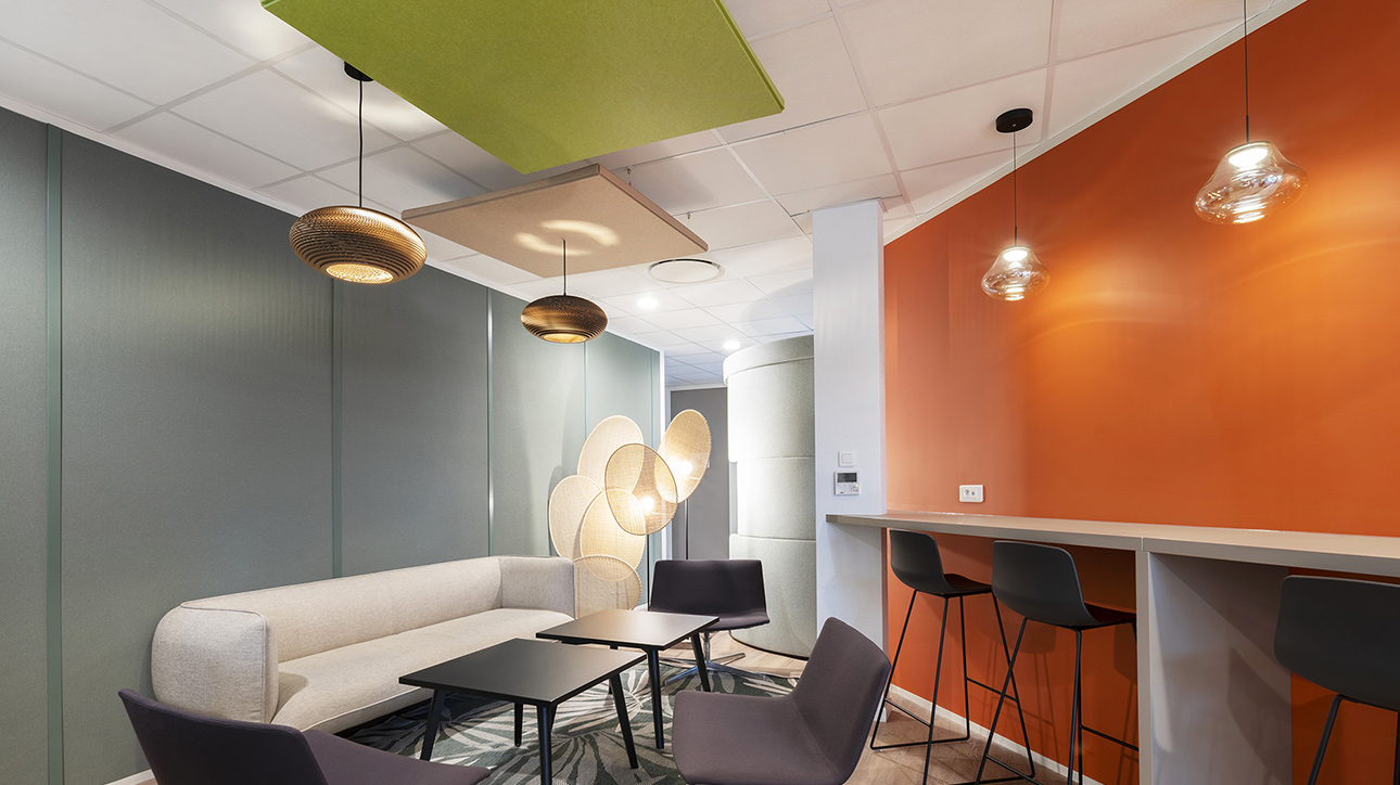 Panneaux acoustiques SlimBox plafond en feutre compact - Texdecor