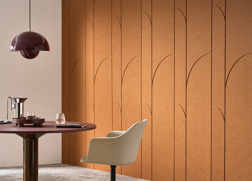 Paneles de pared acústicos de fieltro compacto